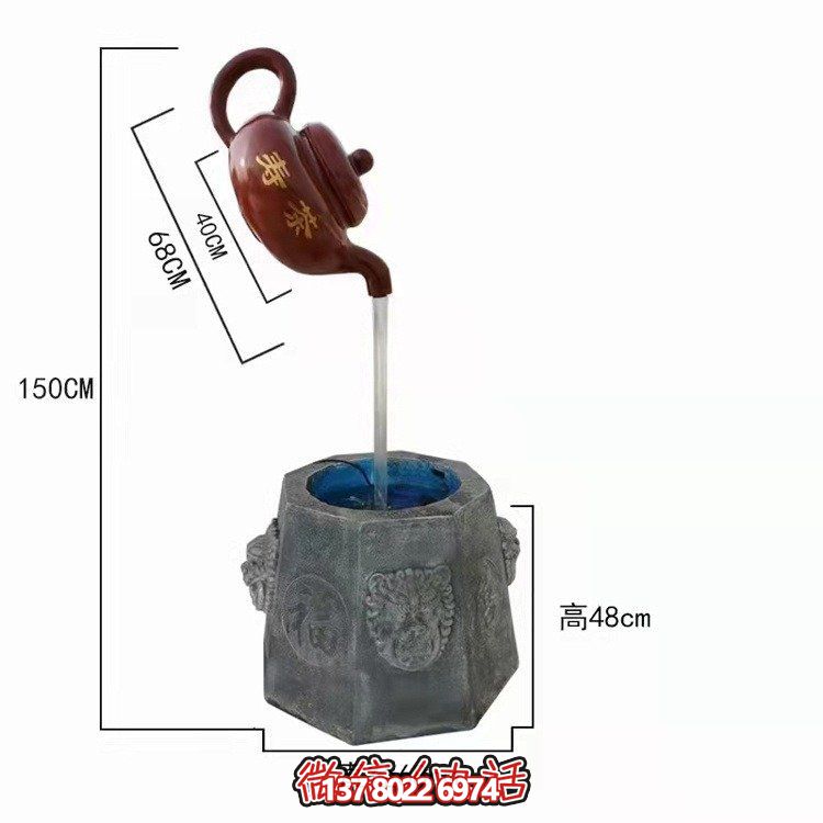 玻璃鋼大型懸空擺件，打造戶外流水天雕塑