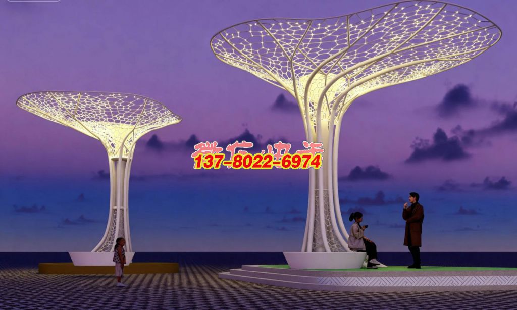 “生命之冠” 不銹鋼樹造型景觀雕塑