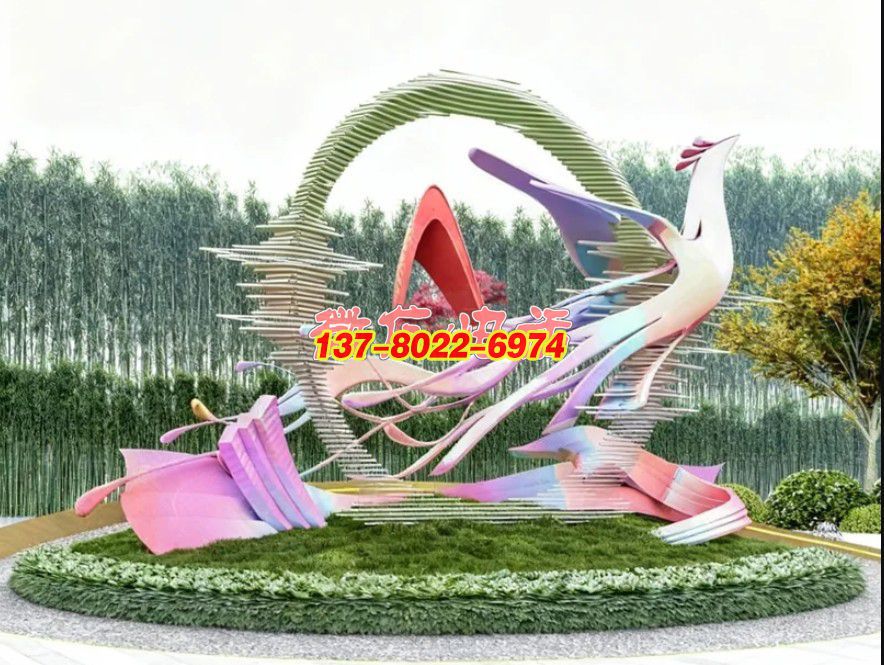 《彩凰銜韻?不銹鋼景雕之煥彩新篇》